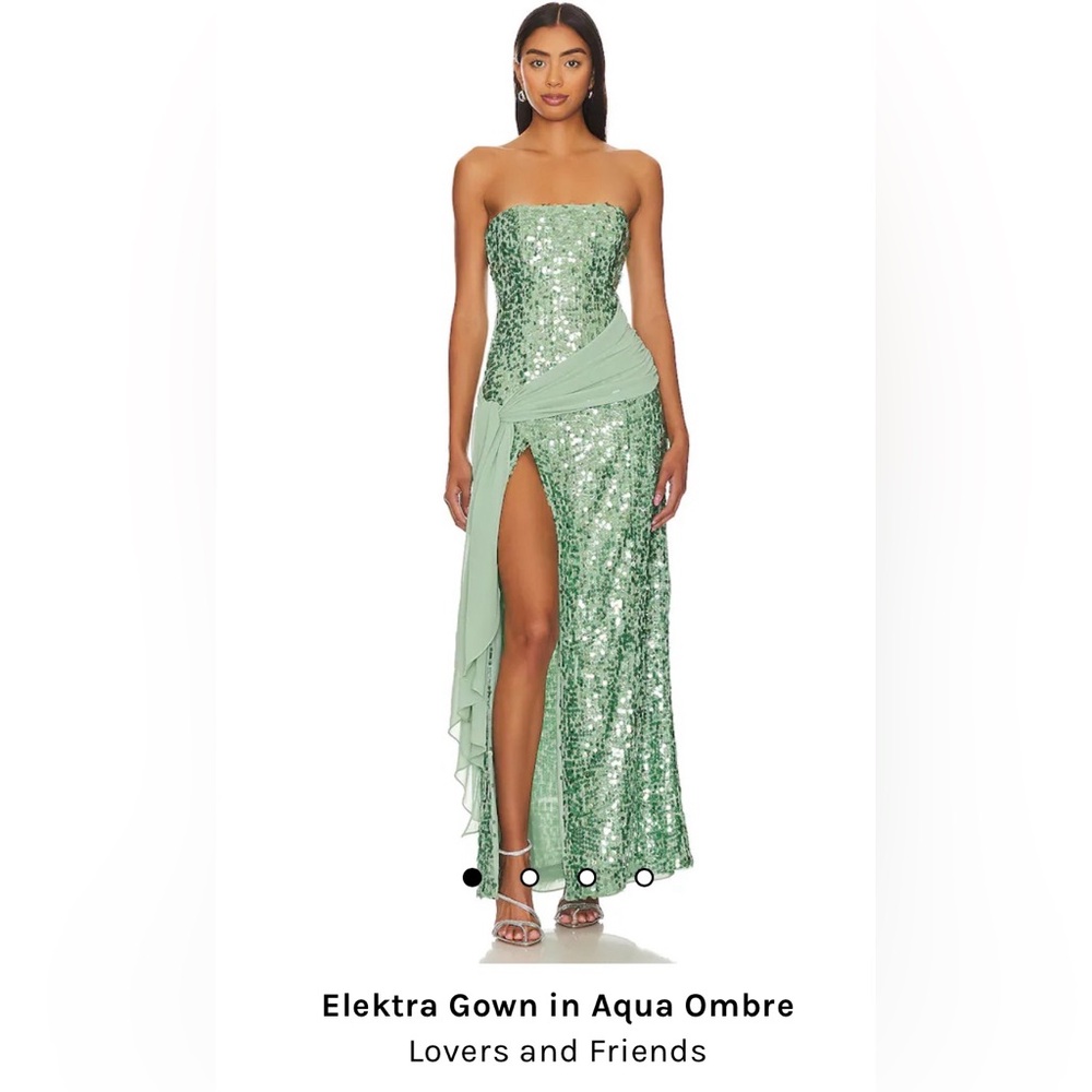 Lovers and Friends Elektra Gown in Aqua Ombré